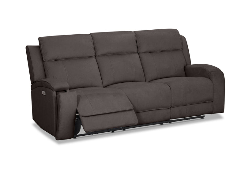 BAYTOWN FABRIC 3 SEATER ELECTRIC RECLINERS GREY