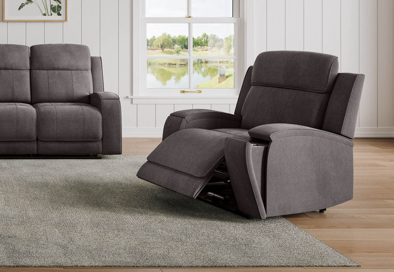 BAYTOWN FABRIC ELECTRIC RECLINER GREY