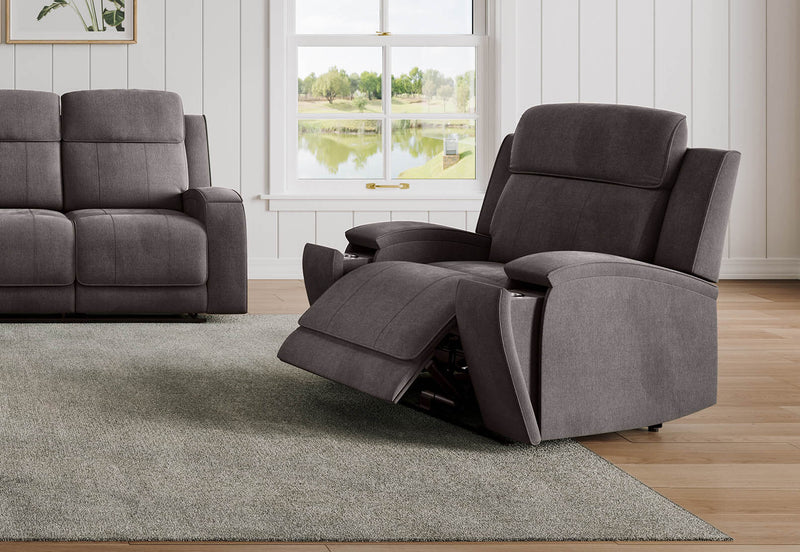 BAYTOWN FABRIC ELECTRIC RECLINER GREY
