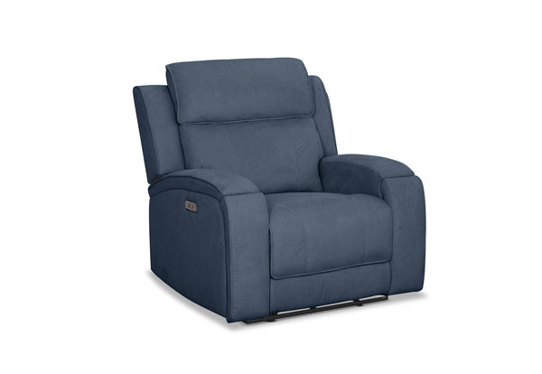 BAYTOWN FABRIC ELECTRIC RECLINER NAVY