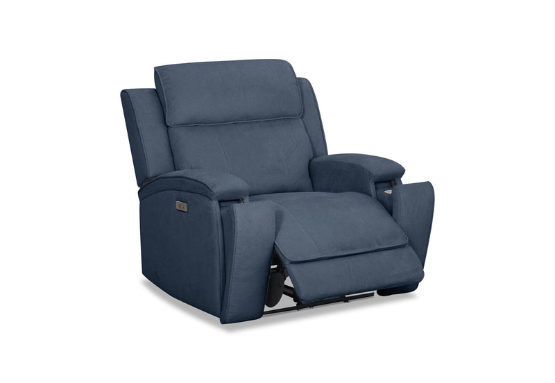 BAYTOWN FABRIC ELECTRIC RECLINER NAVY