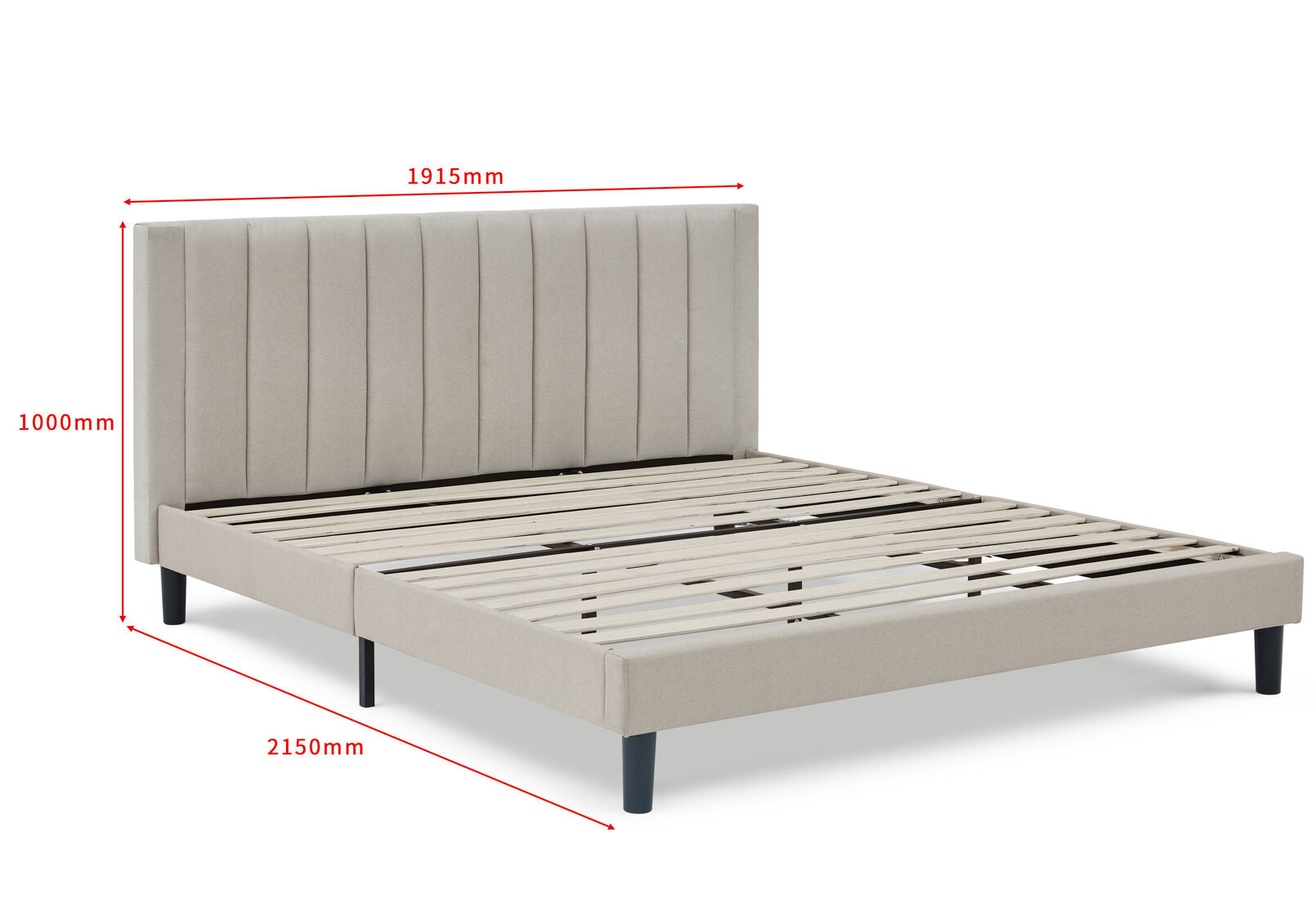 BISHOP KING BED BEIGE