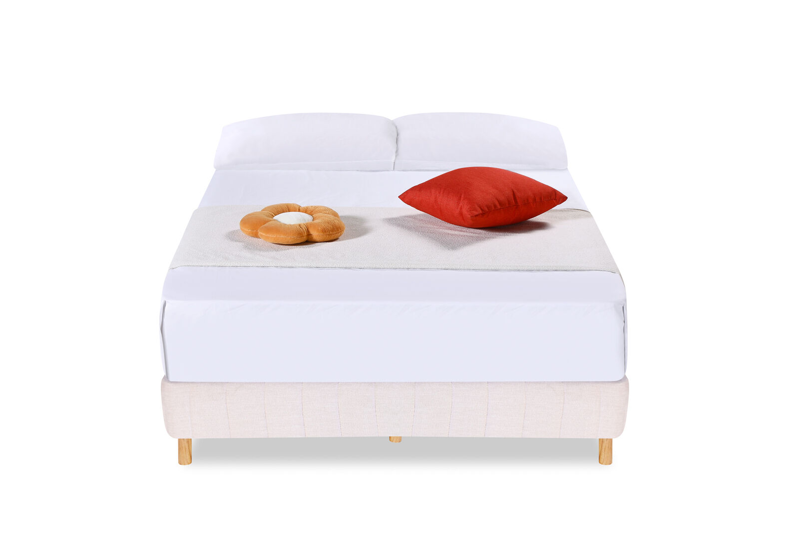 BOLOGNA DOUBLE BED BASE BEIGE