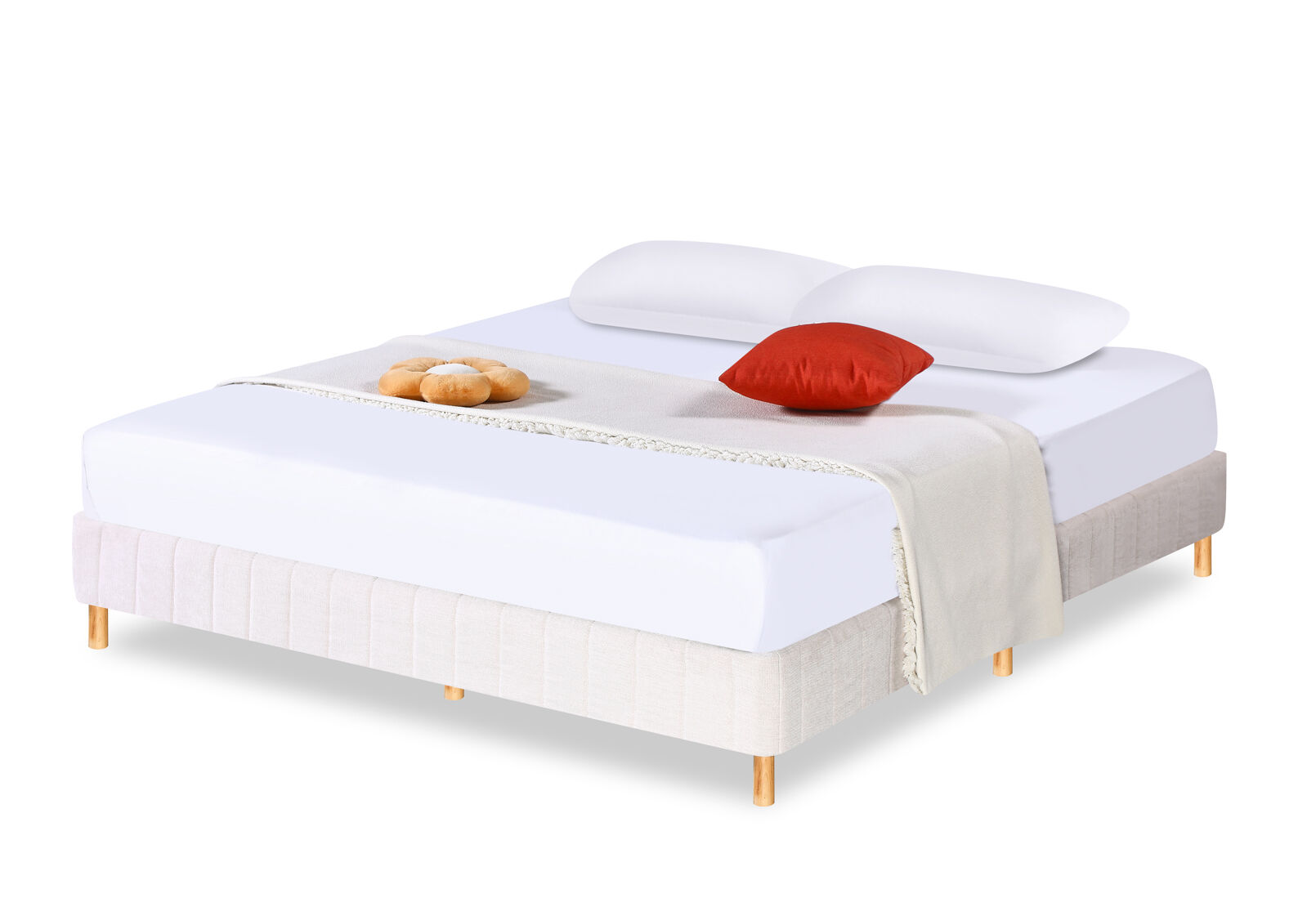 BOLOGNA KING BED BASE BEIGE