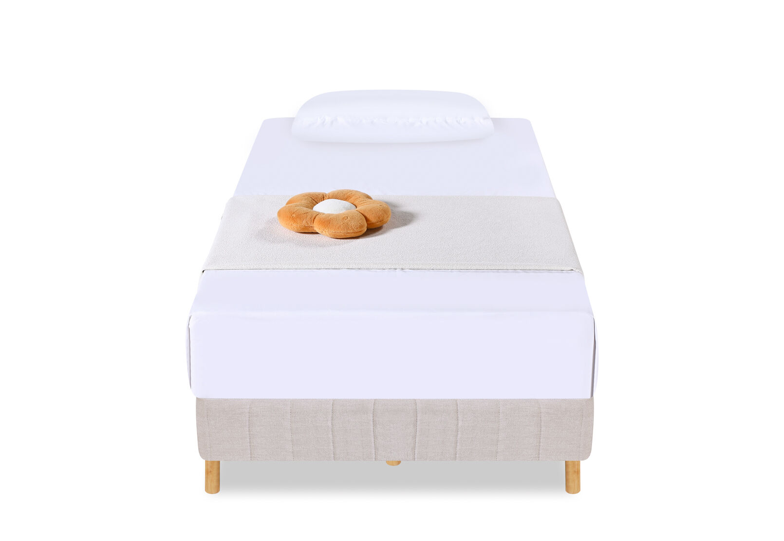 BOLOGNA KING SINGLE BED BASE BEIGE