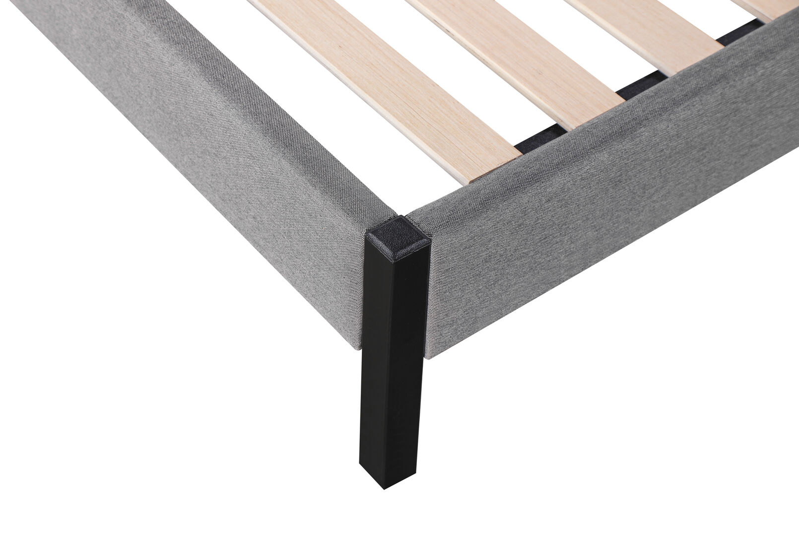 CARPENTER DOUBLE BED BASE GREY