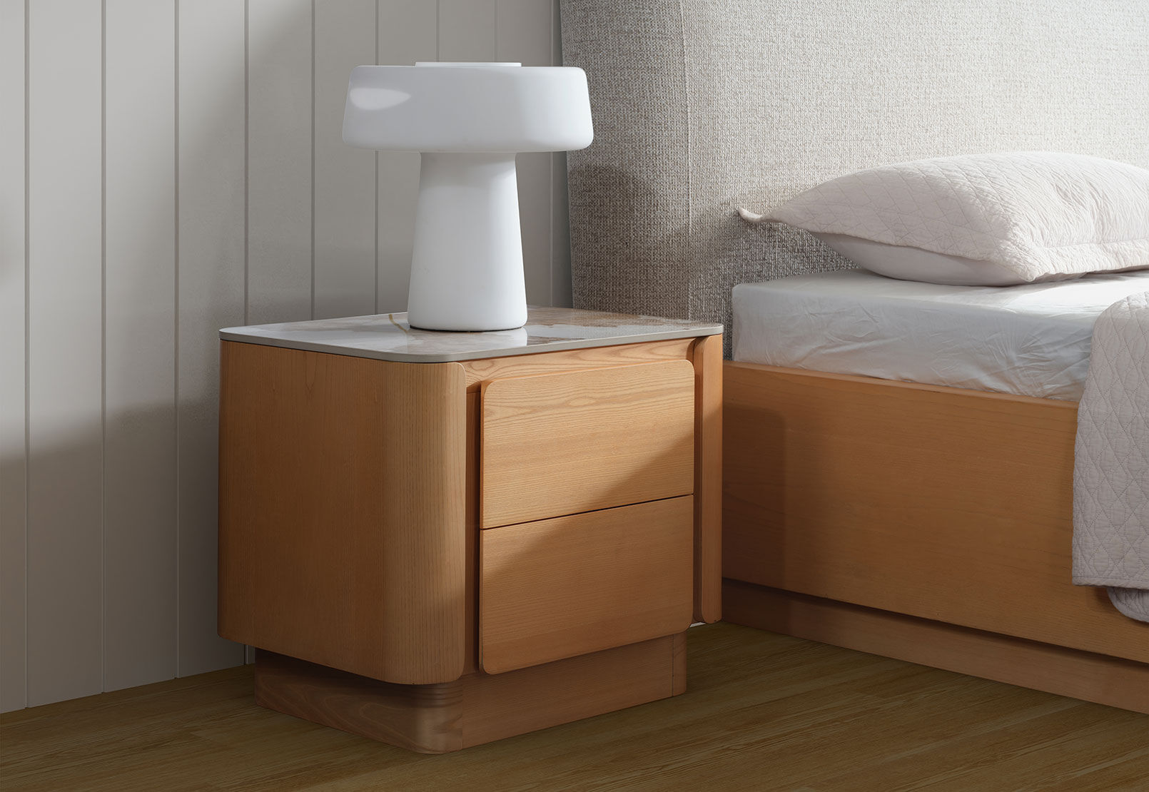 VINCENTIO BEDSIDE NATURAL WHITE