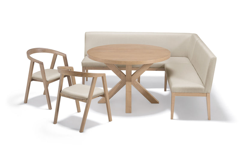 TIRION 5 PIECE DINING SETTING NATURAL/BEIGE