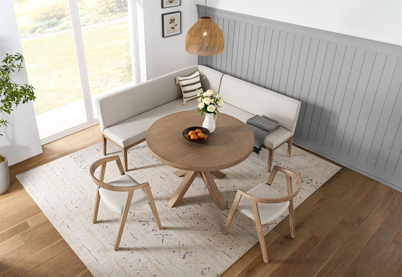 TIRION 5 PIECE DINING SETTING NATURAL/BEIGE