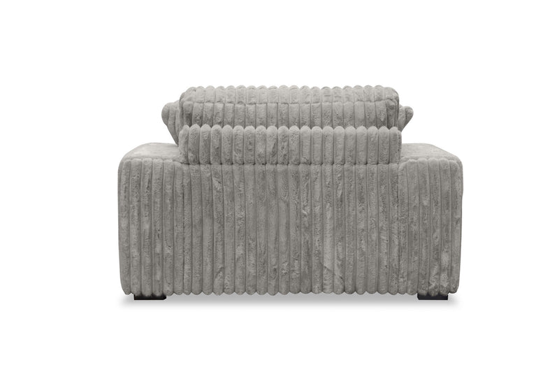 GRANDORA FABRIC CHAISE CHAIR MID GREY