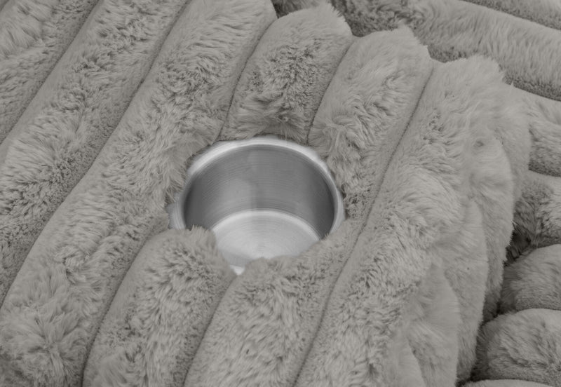 GRANDORA FABRIC CHAISE CHAIR MID GREY