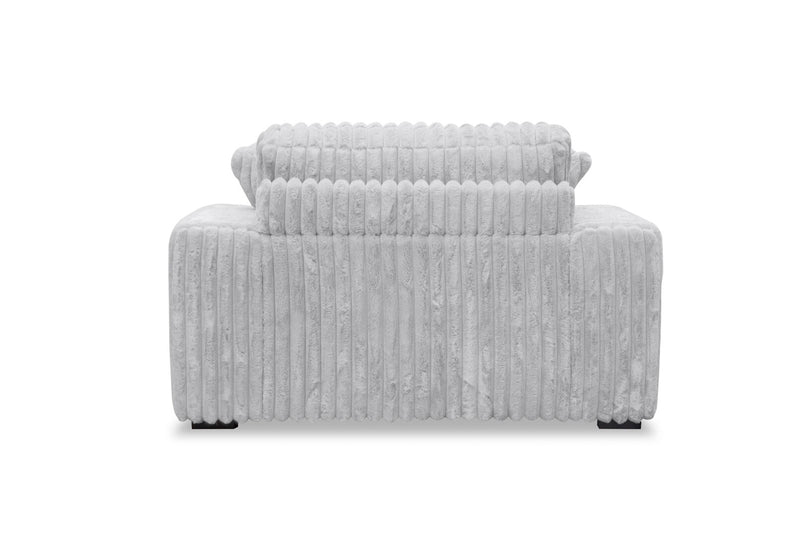 GRANDORA FABRIC CHAISE CHAIR LIGHT GREY