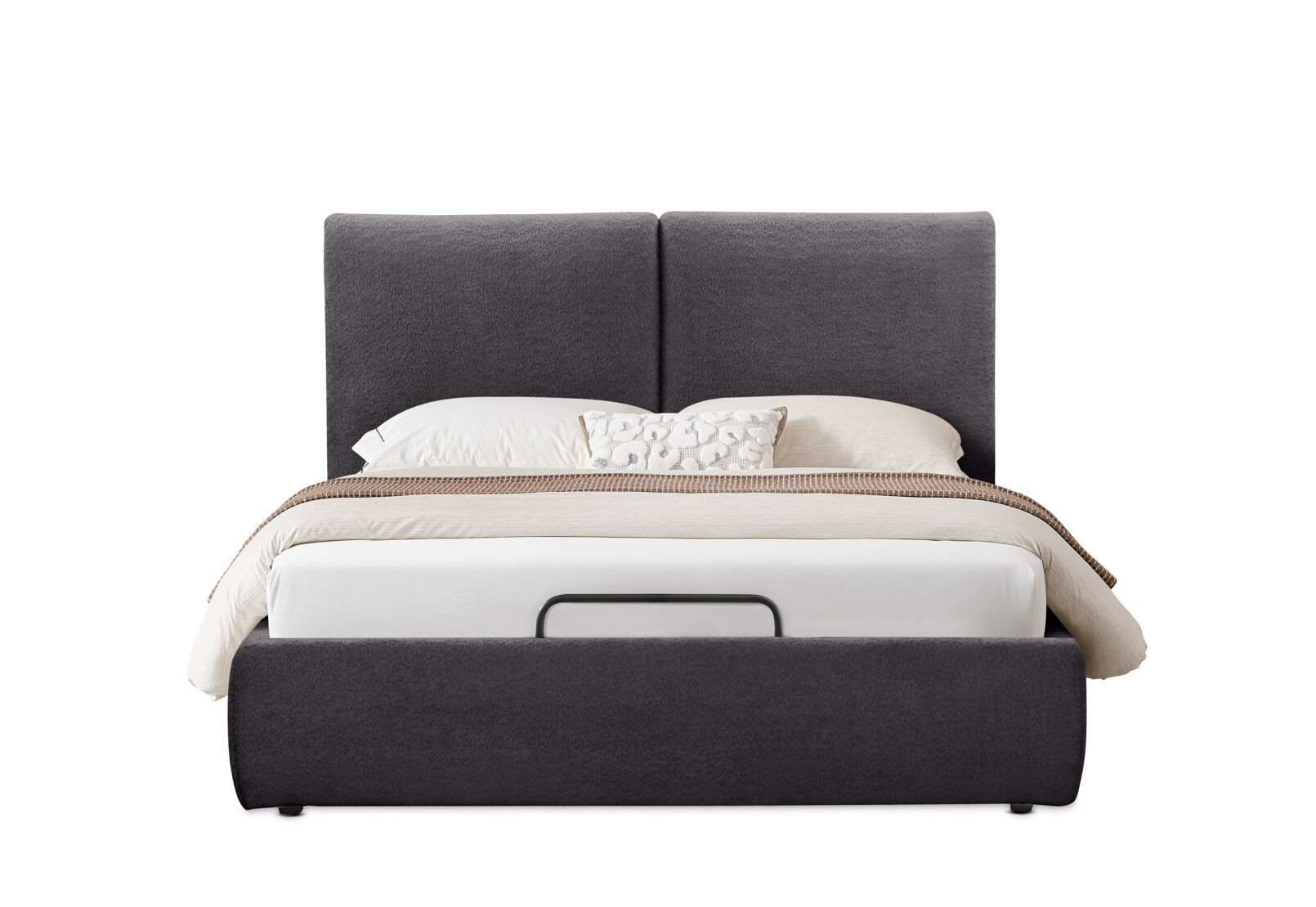 PUEBLO QUEEN BED DARK GREY