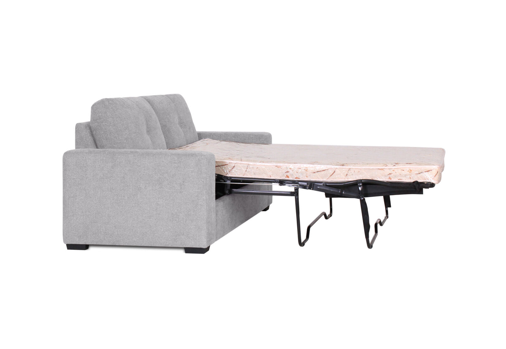 DIAMOND FABRIC 2.5 SEATER SOFA BED LIGHT GREY