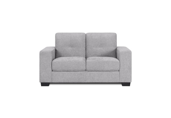 DIAMOND FABRIC 2 SEATER SOFA LIGHT GREY