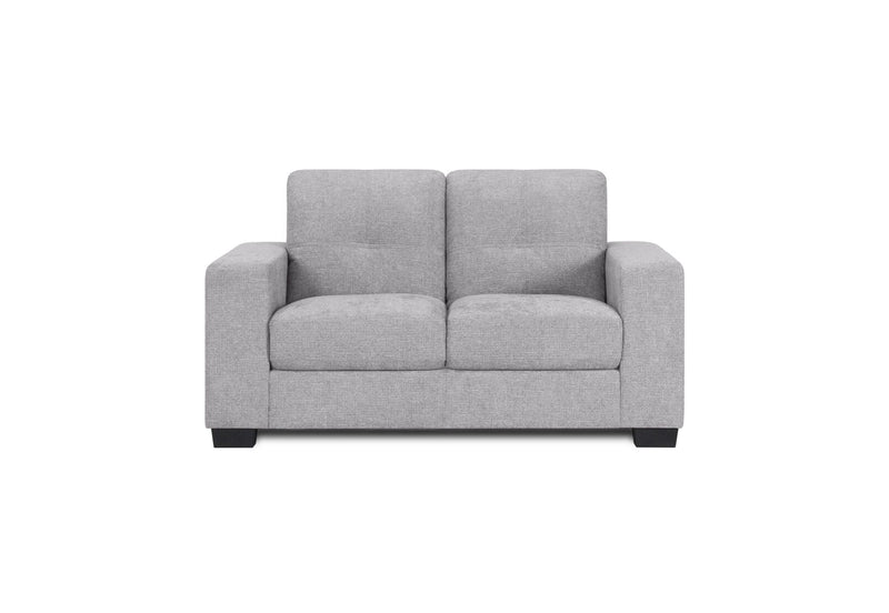 DIAMOND FABRIC 2 SEATER SOFA LIGHT GREY