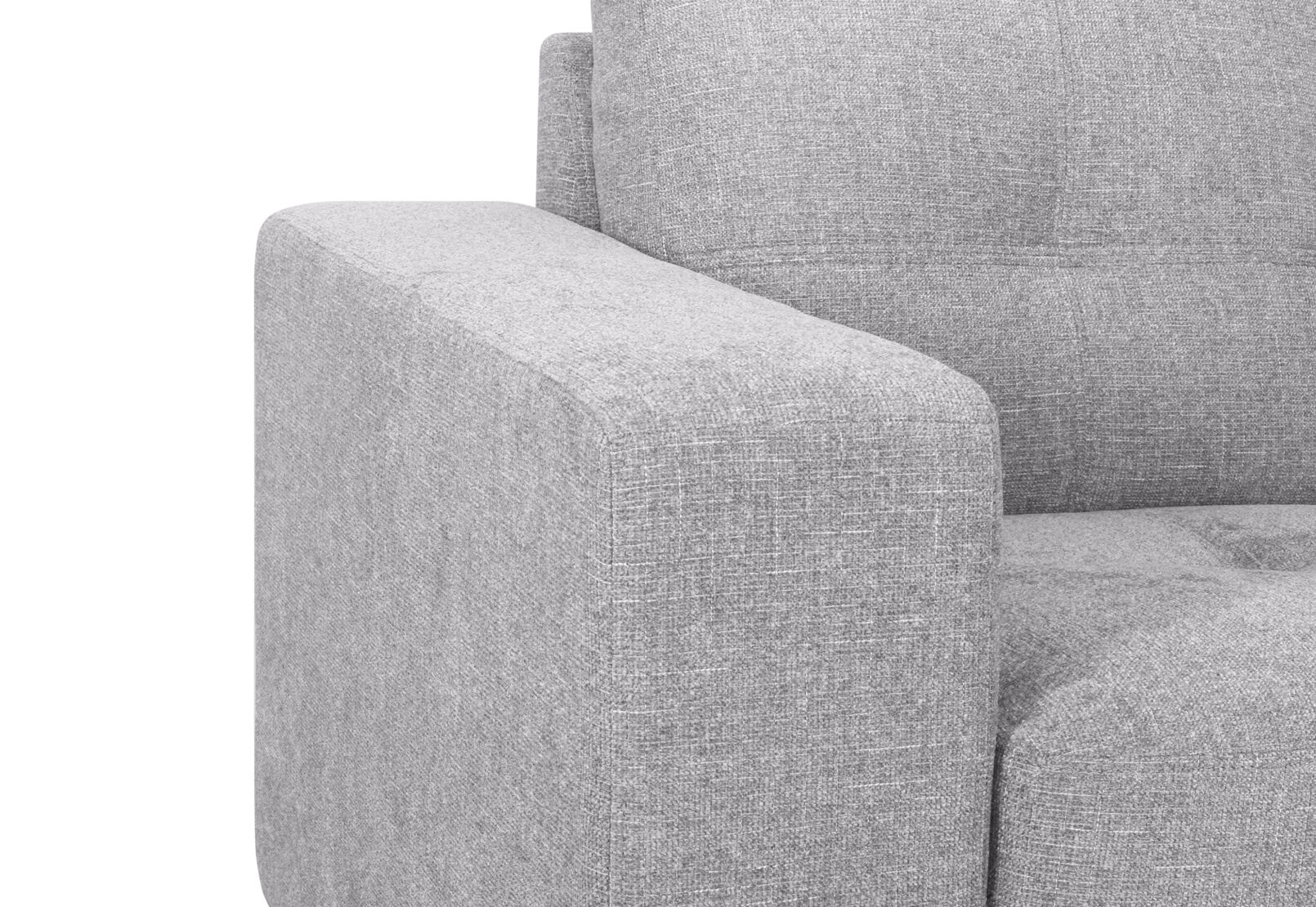 DIAMOND FABRIC 2 SEATER SOFA LIGHT GREY