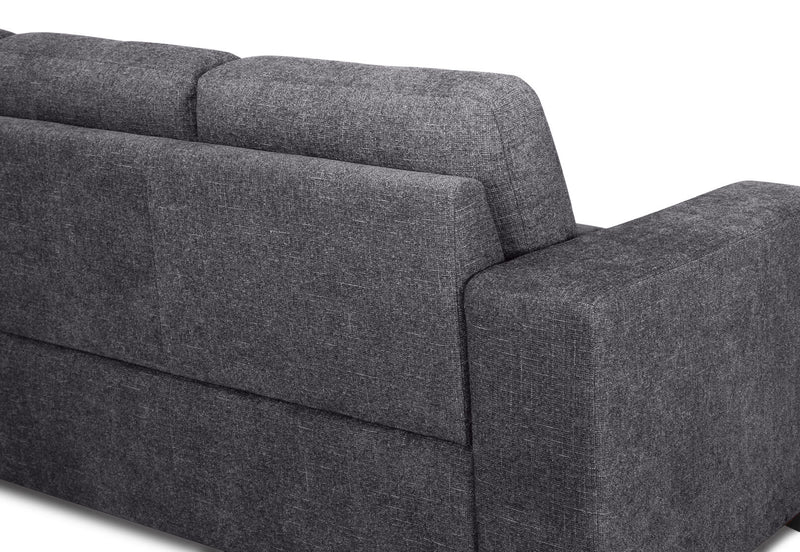 DIAMOND FABRIC 3 SEATER SOFA DARK GREY