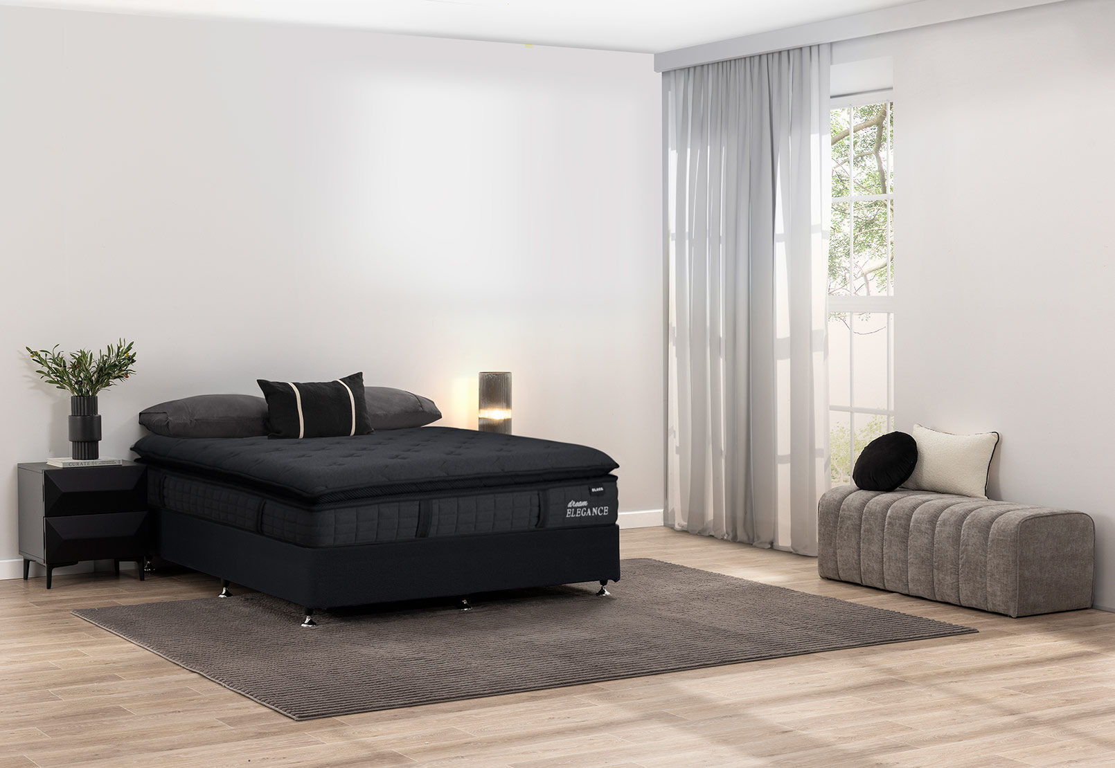 DREAM ELEGANCE BLACK QUEEN MATTRESS BLACK