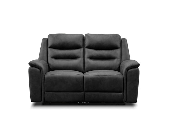 ATALANTA FABRIC 2 SEATER WITH INBUILT ELECTRIC RECLINERS CHARCOAL
