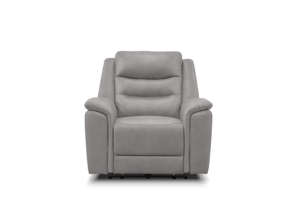 ATALANTA FABRIC ELECTRIC RECLINER LIGHT GREY