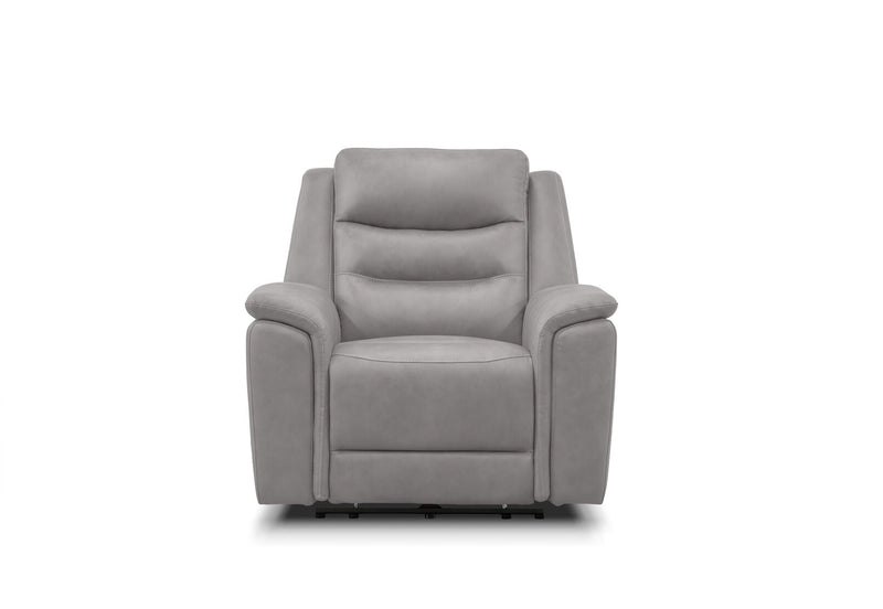 ATALANTA FABRIC ELECTRIC RECLINER LIGHT GREY