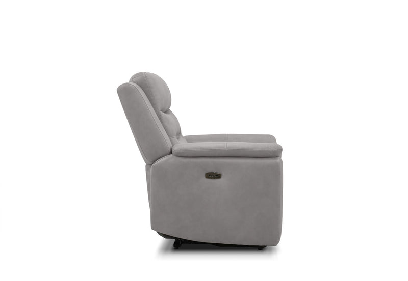 ATALANTA FABRIC ELECTRIC RECLINER LIGHT GREY