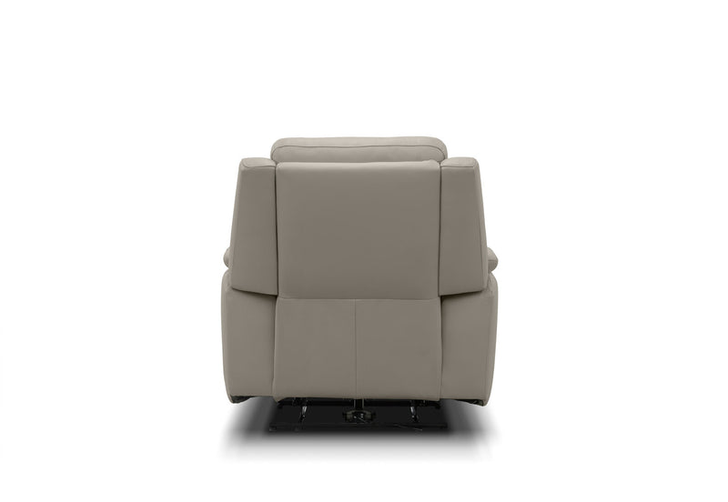 ATALANTA LEATHER ELECTRIC RECLINER LIGHT GREY