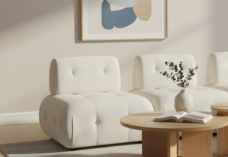 BEVERLYWOOD MODULAR ARMLESS CHAIR BEIGE