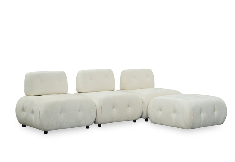 BEVERLYWOOD MODULAR ARMLESS CHAIR BEIGE