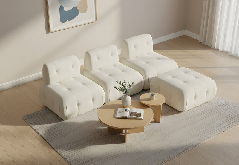 BEVERLYWOOD MODULAR ARMLESS CHAIR BEIGE