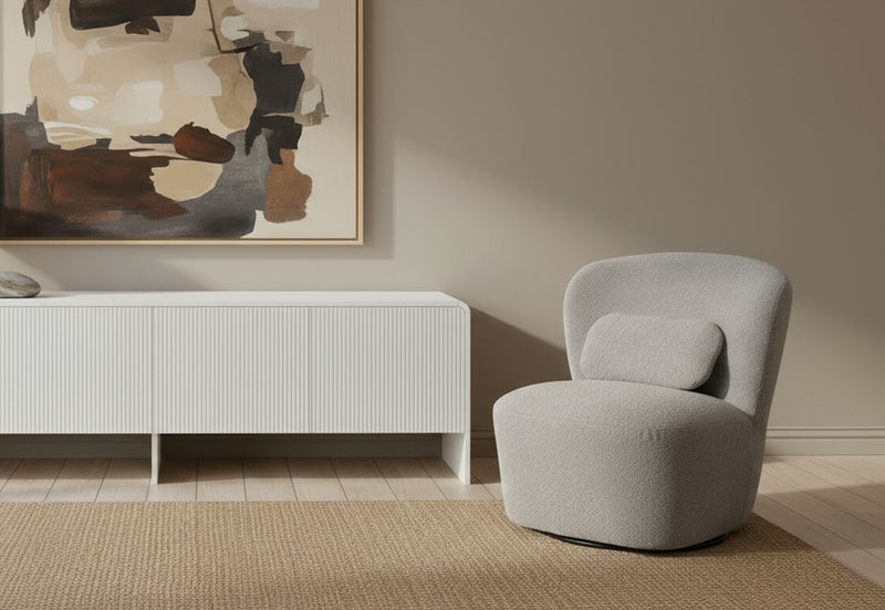 ALCAMO SWIVEL ACCENT CHAIR GREY