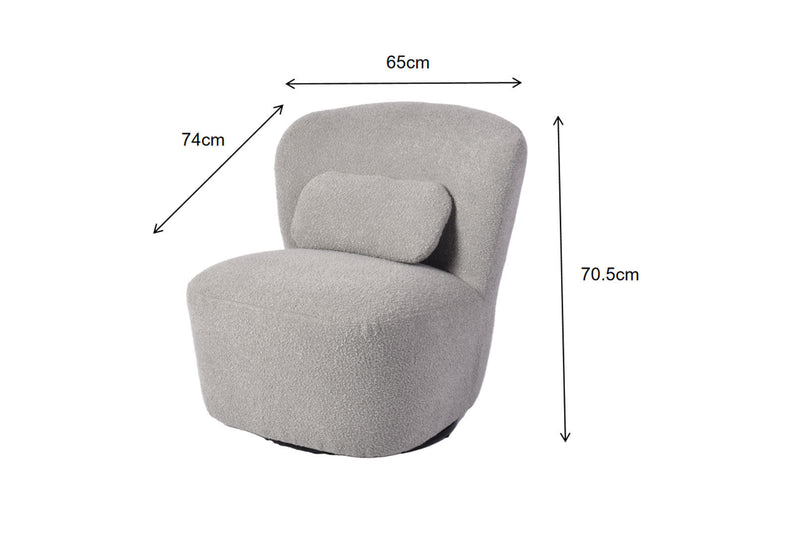 ALCAMO SWIVEL ACCENT CHAIR GREY