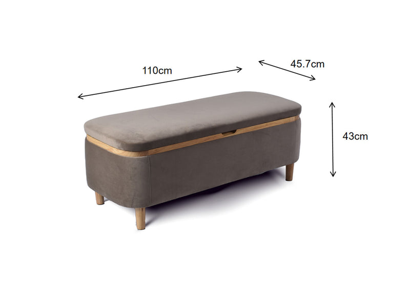ALESSANDRIA STORAGE BENCH STONE