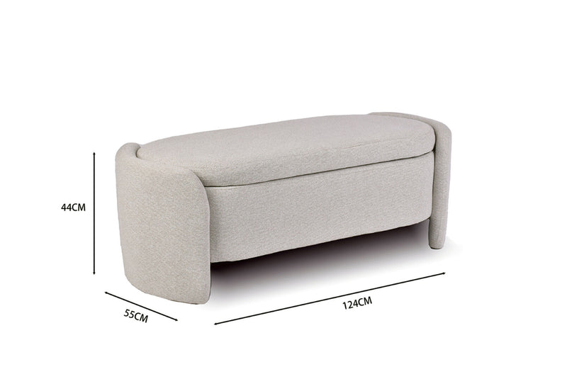 BICHENO STORAGE BENCH BEIGE