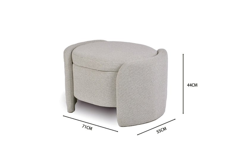 BICHENO STORAGE OTTOMAN BEIGE