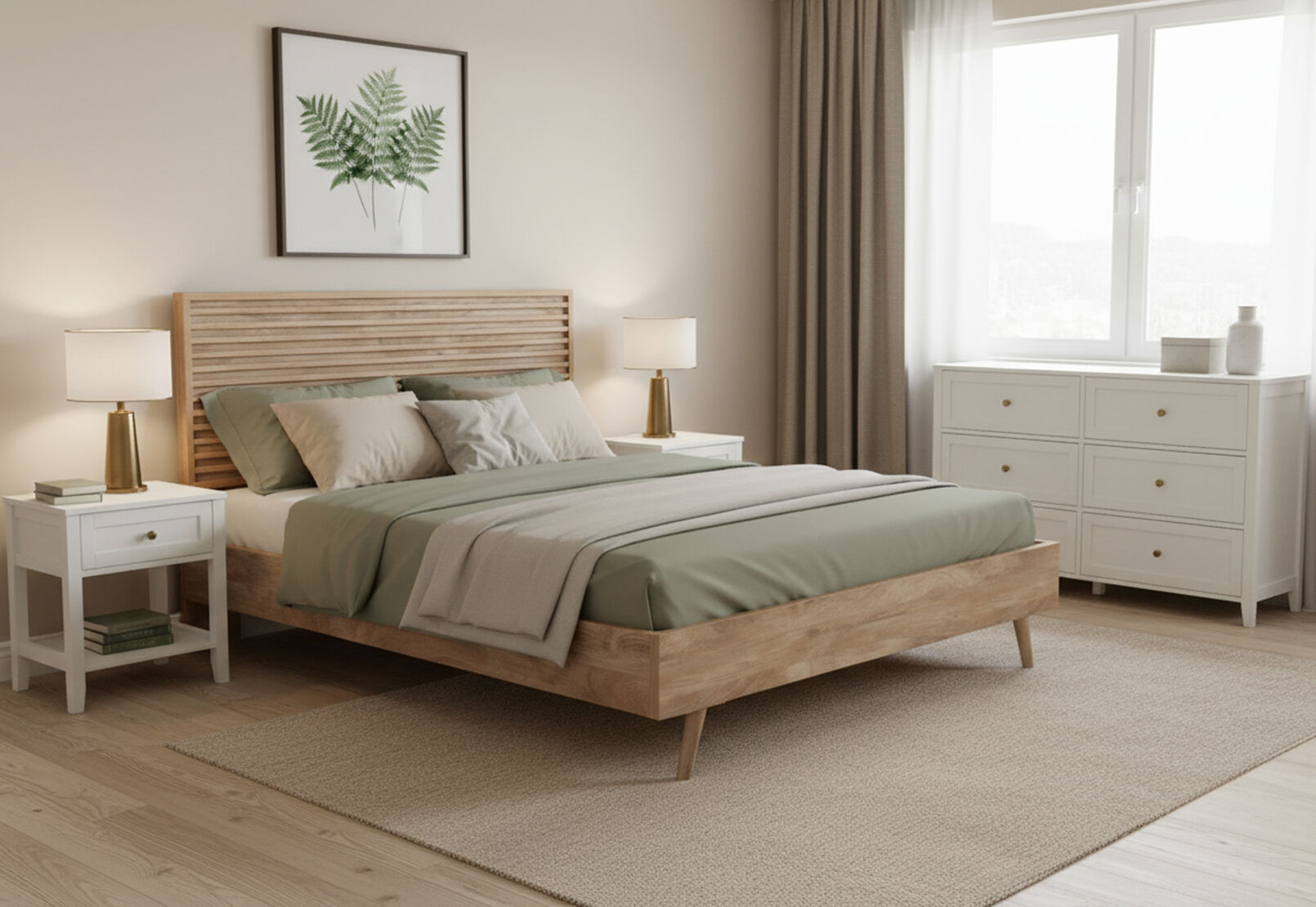 STEVENSON QUEEN BED GREY