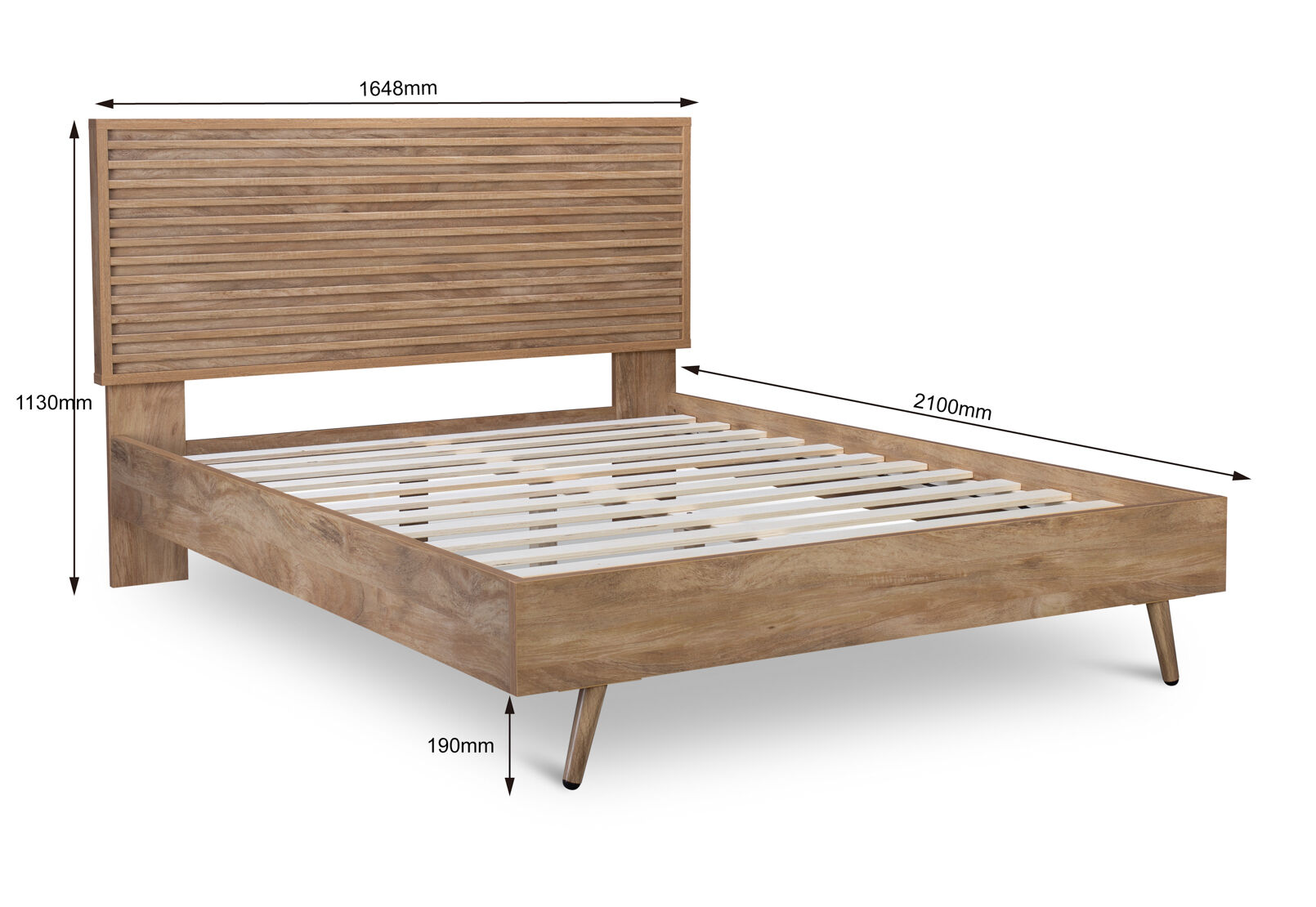 STEVENSON QUEEN BED GREY