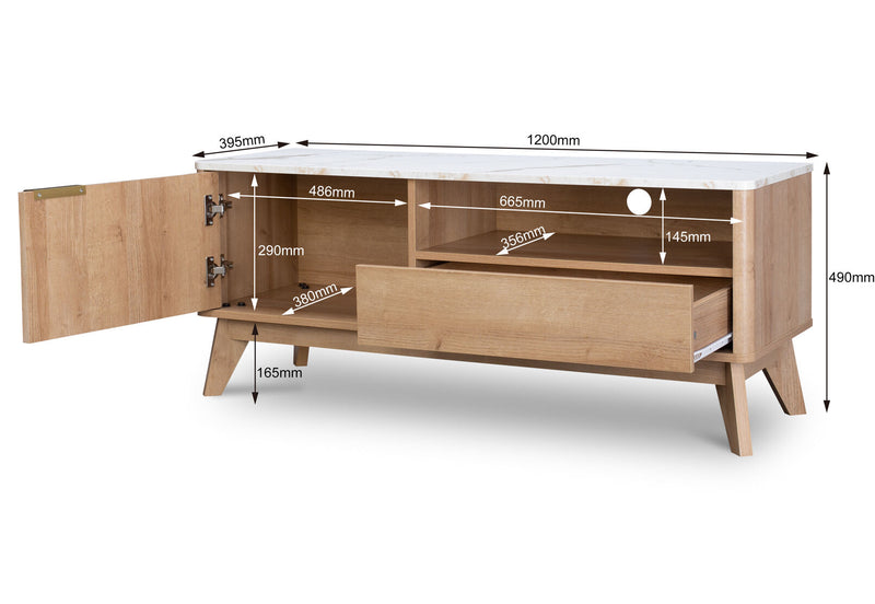 WHITEHEAD 1200 ENTERTAINMENT UNIT NATURAL WHITE