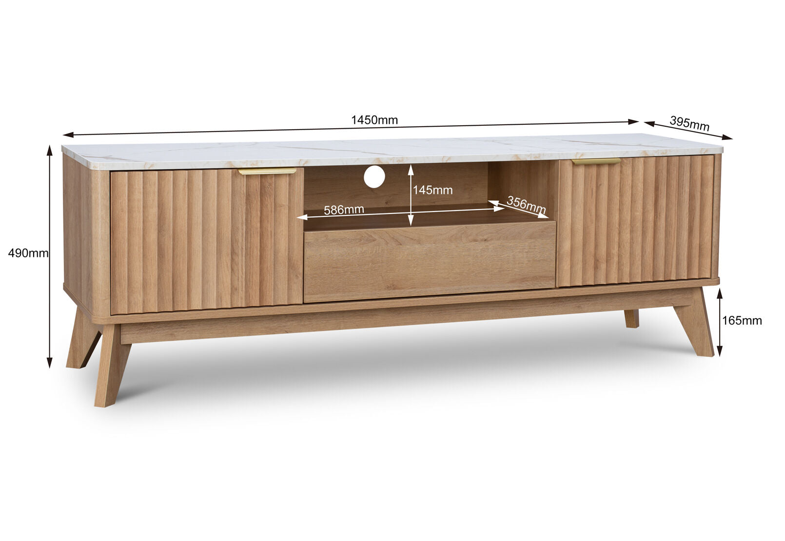 WHITEHEAD 1450 ENTERTAINMENT UNIT NATURAL WHITE