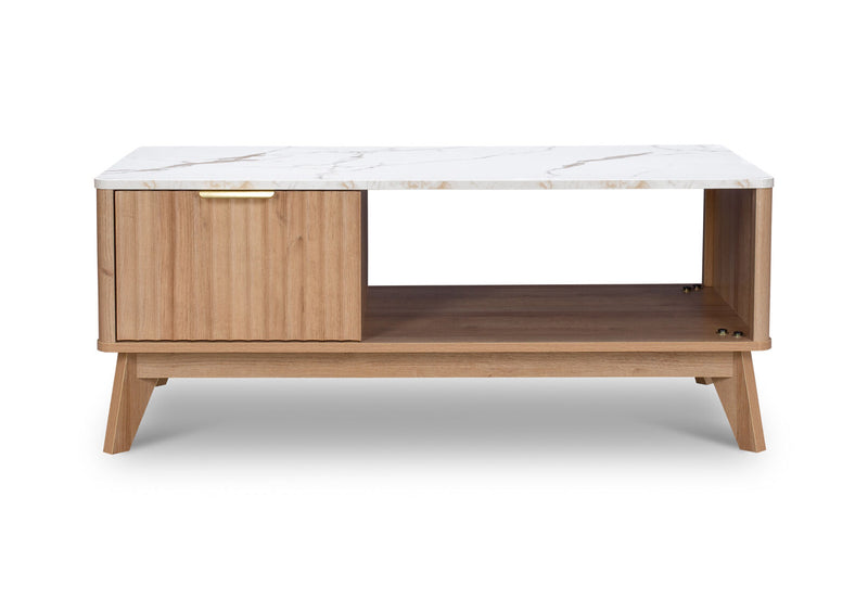 WHITEHEAD COFFEE TABLE 	NATURAL WHITE