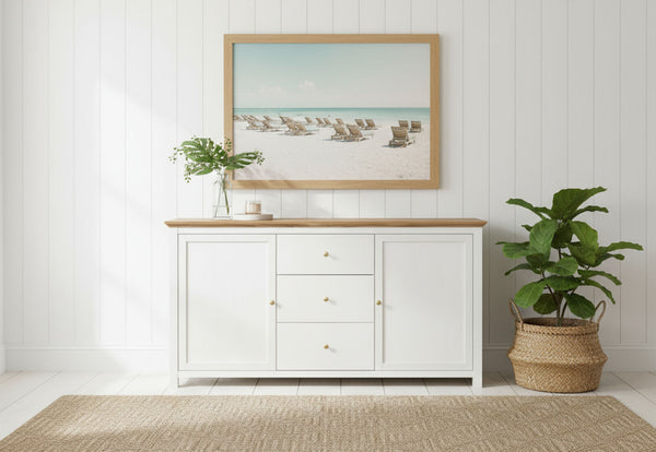 WORCESTER BUFFET WHITE/NATURAL