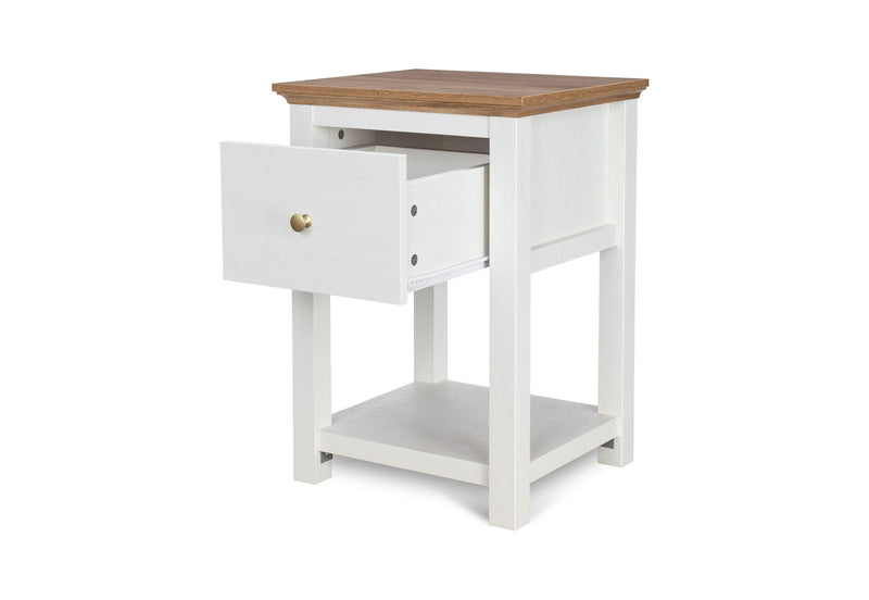 WORCESTER LAMP TABLE WHITE/NATURAL