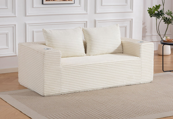 GRIMSBY 2 SEAT SOFA WHITE