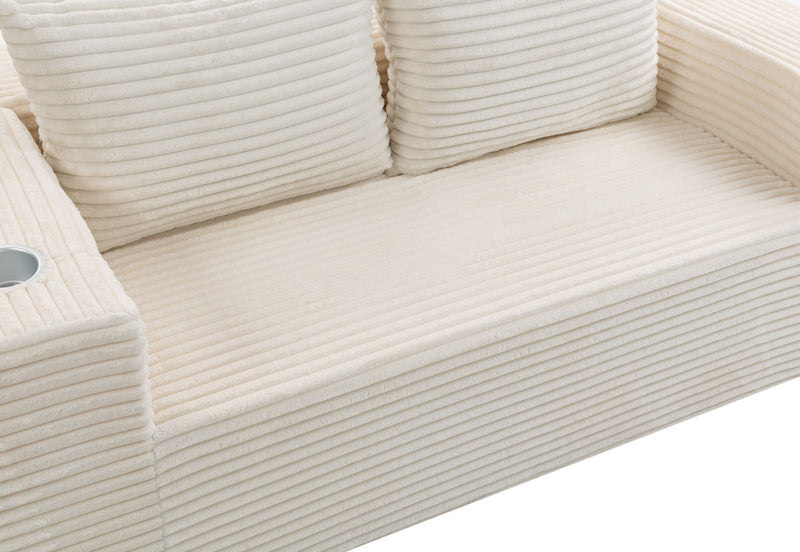 GRIMSBY 2 SEAT SOFA WHITE