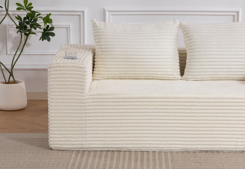GRIMSBY 2 SEAT SOFA WHITE