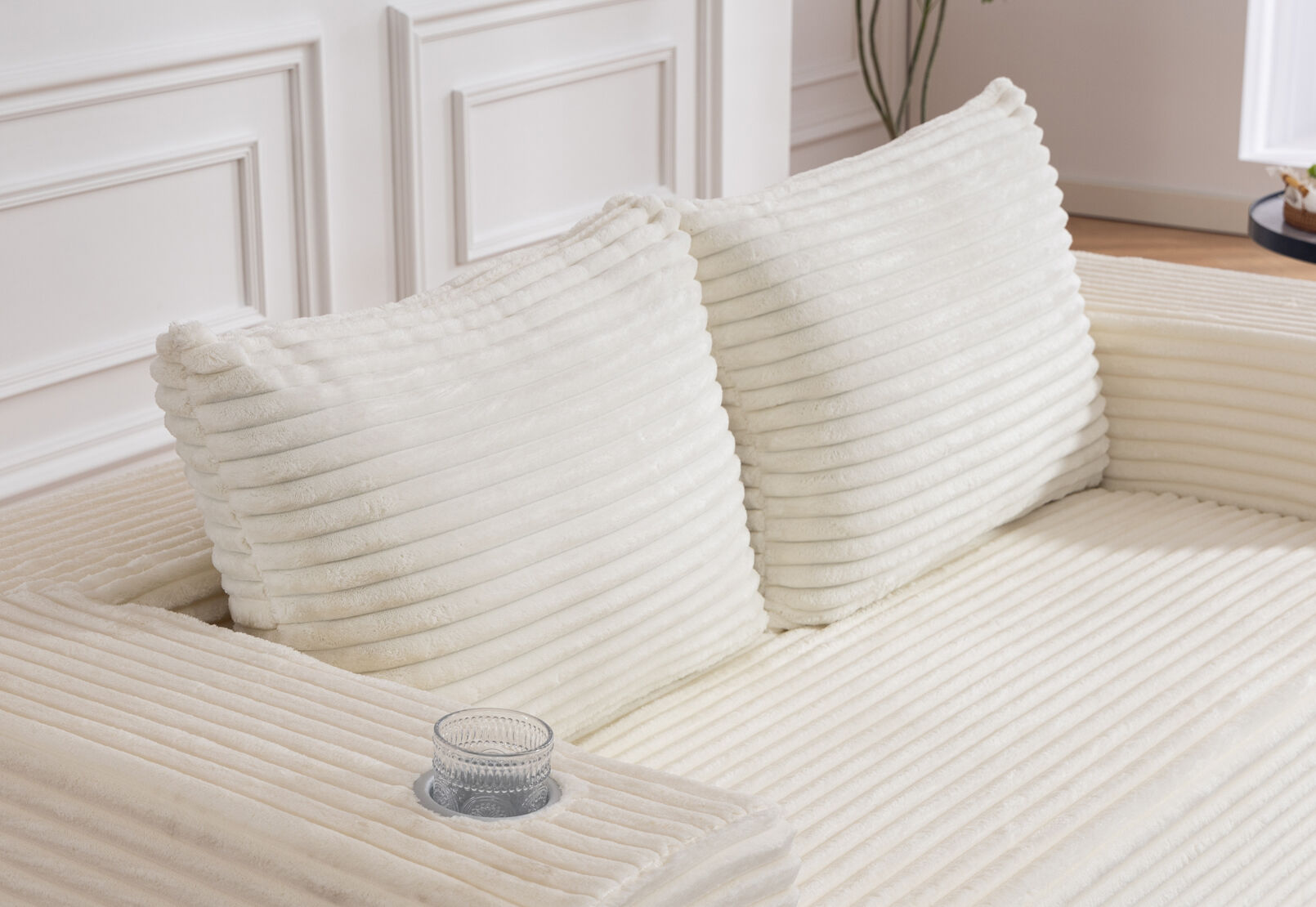 GRIMSBY 2 SEAT SOFA WHITE