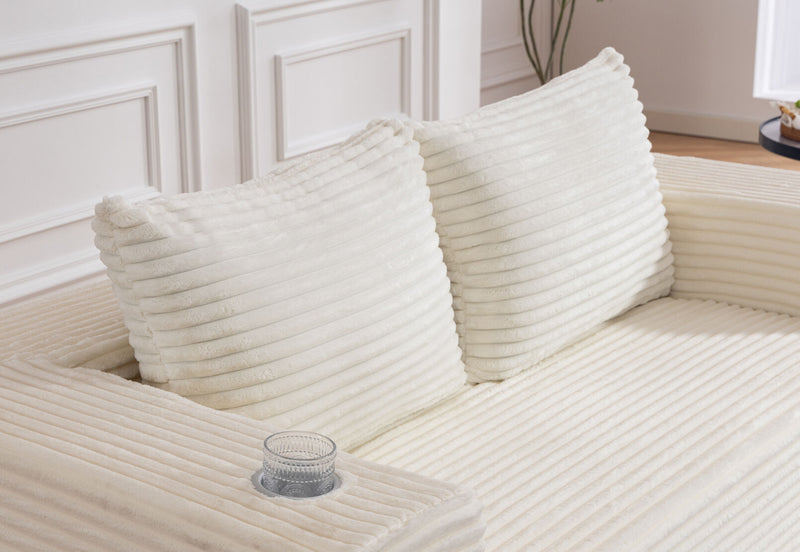 GRIMSBY 2 SEAT SOFA WHITE