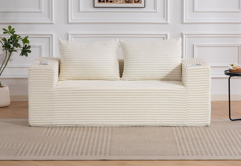 GRIMSBY 2 SEAT SOFA WHITE