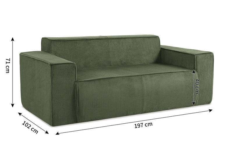 MCINTYRE 3 SEAT SOFA OLIVE GREEN
